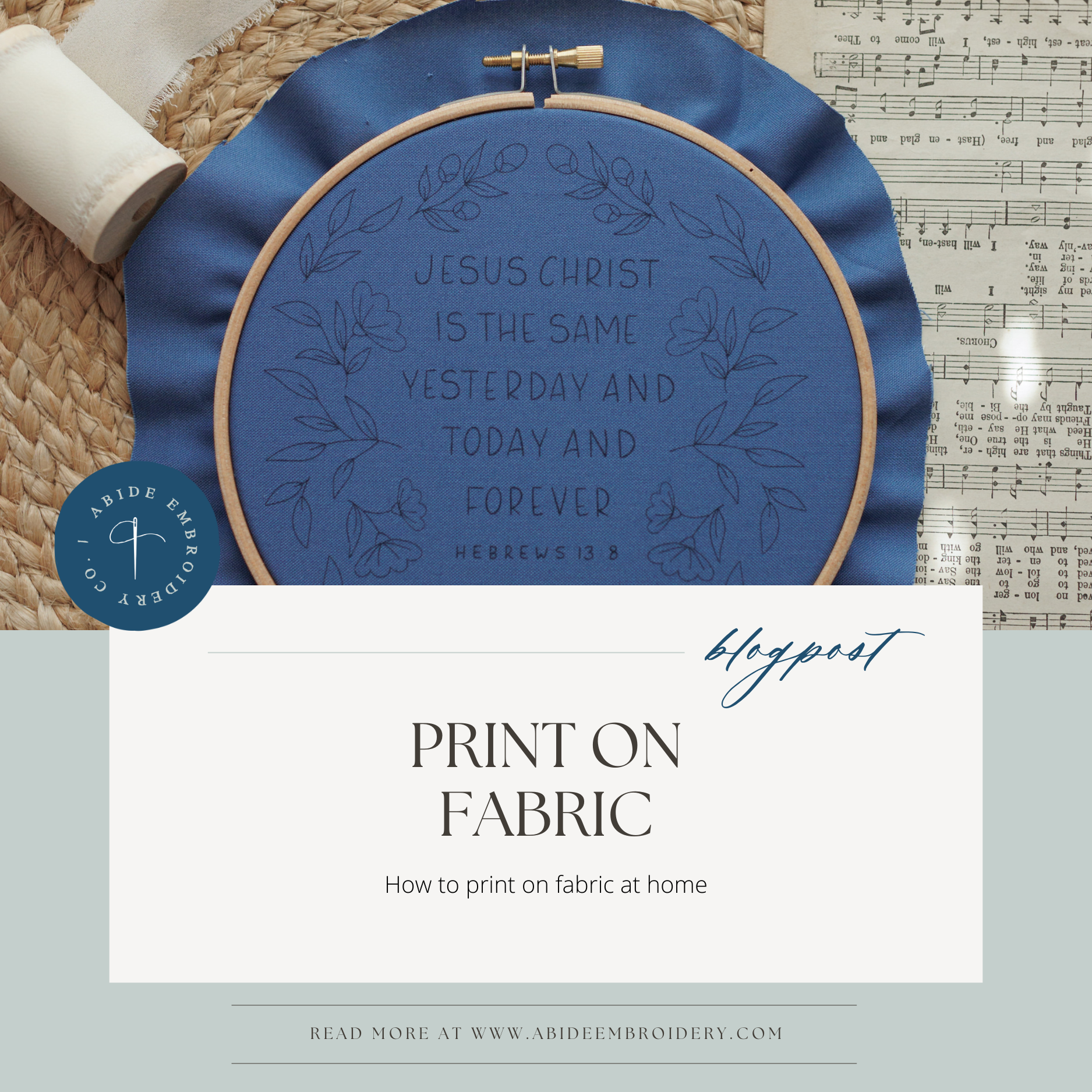 How to Print on Fabric at Home Abide Embroidery Co.