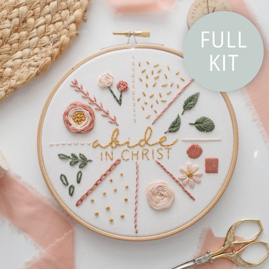 17-Stitch Practice Embroidery Kit - Abide Embroidery Co.