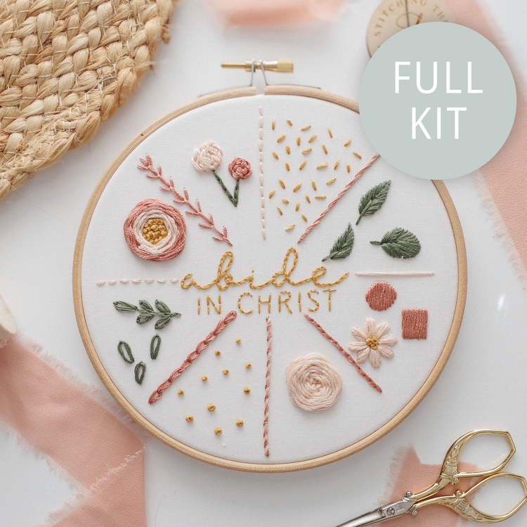 17-Stitch Practice Embroidery Kit - Abide Embroidery Co.