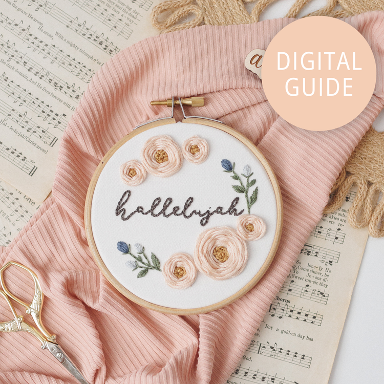 “Hallelujah” Embroidery Digital Guide - Abide Embroidery Co.