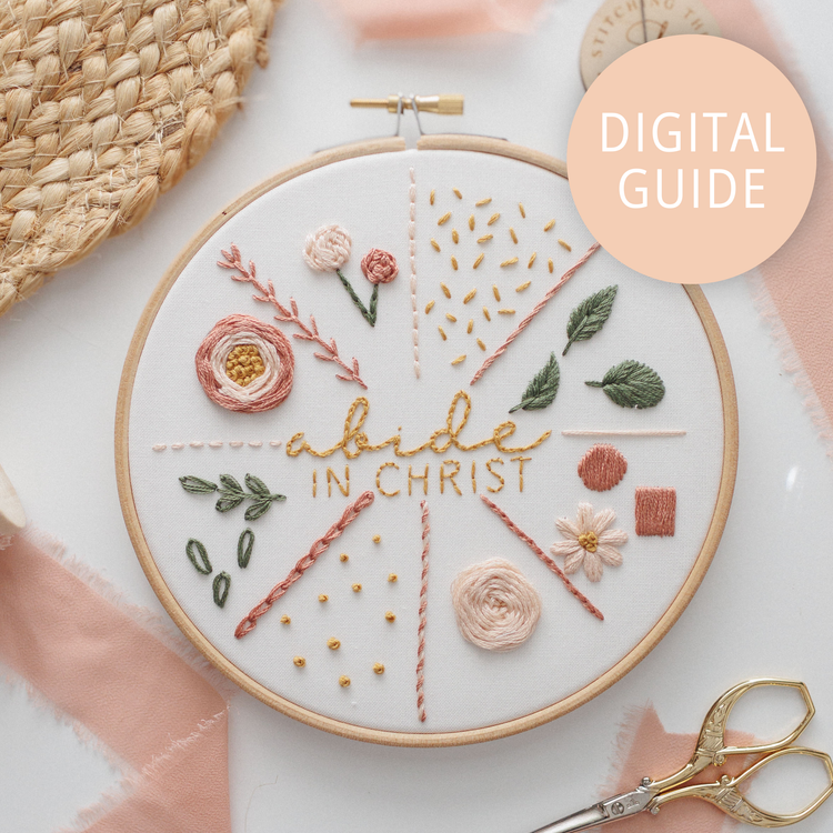 17-Stitch Practice Embroidery Digital Guide - Abide Embroidery Co.