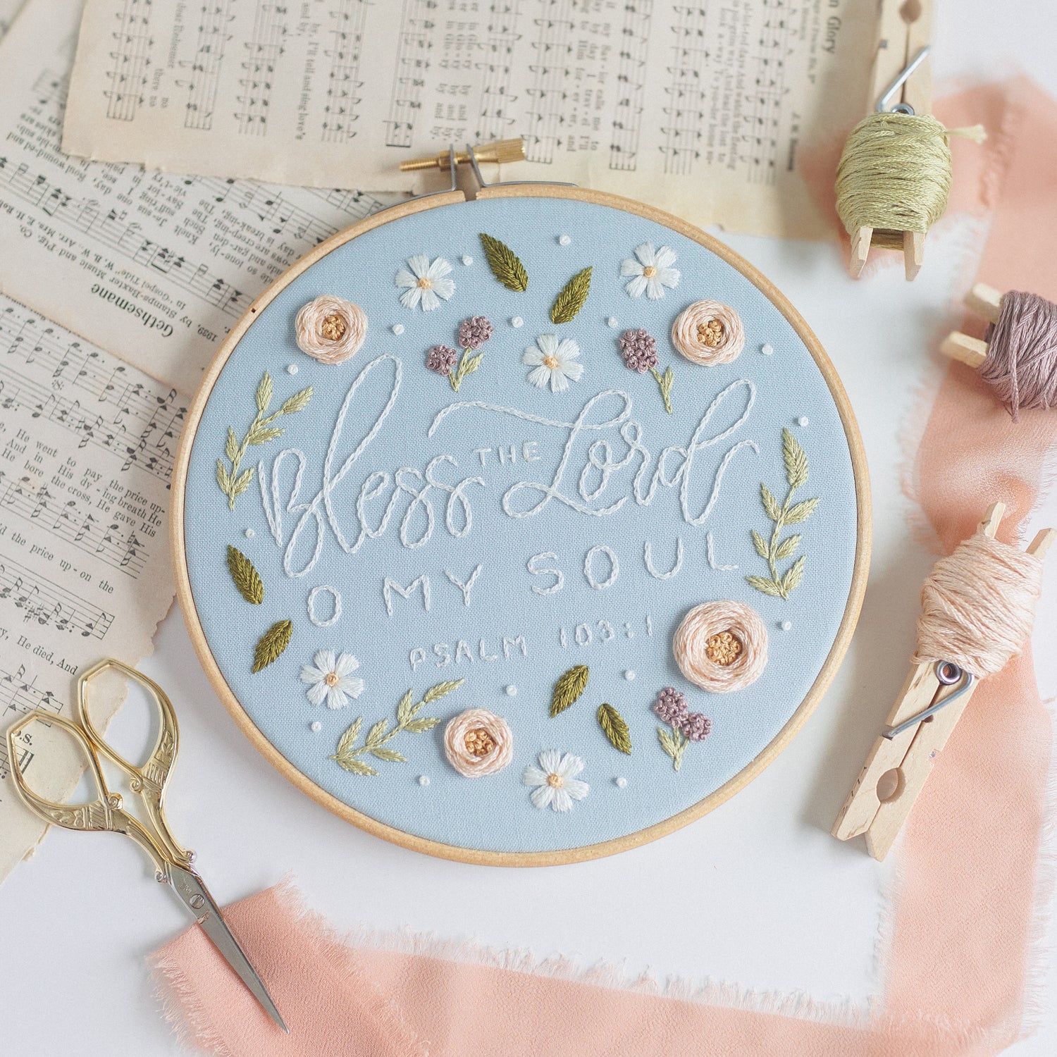 “Bless the Lord O My Soul” Digital Guide - Abide Embroidery Co.