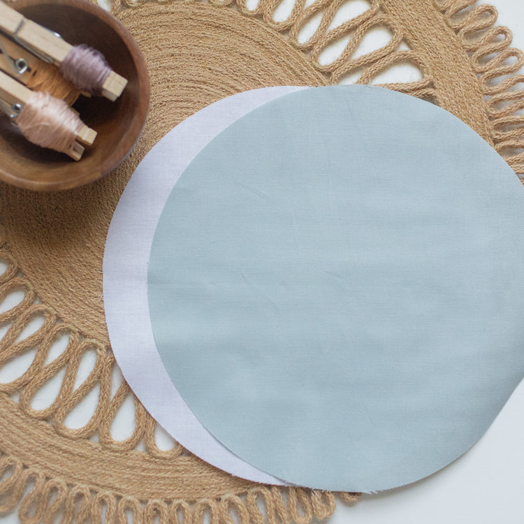 Pre-Cut Circle Fabric Bundles, Extra Fabric for Kit, 8.5” - Abide Embroidery Co.