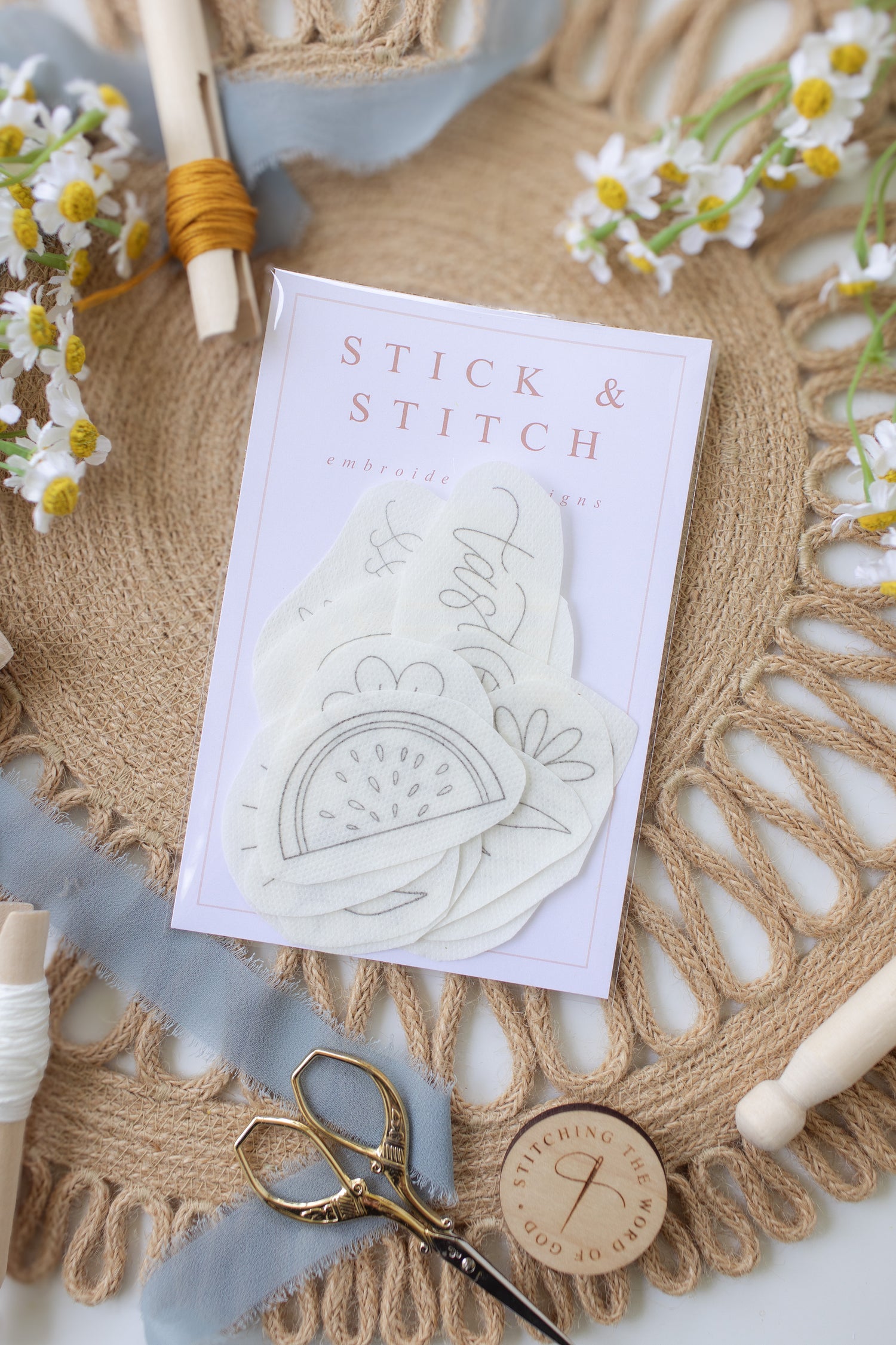“Taste and See” Stick & Stitch Embroidery Patterns - Abide Embroidery Co.