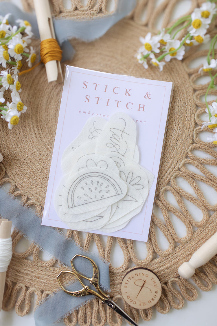 “Taste and See” Stick & Stitch Embroidery Patterns - Abide Embroidery Co.