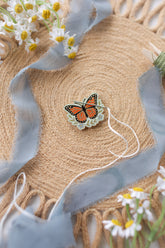 Butterfly Magnetic Enamel Needle Minder - Abide Embroidery Co.