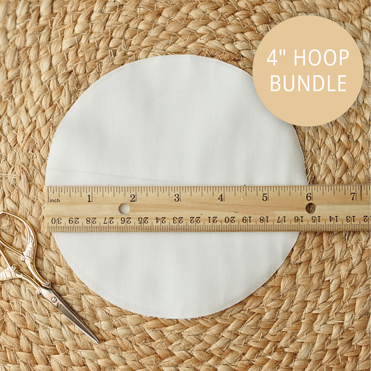 Pre-Cut Circle Fabric Bundles, Extra Fabric for Kit (4" and 6" Hoops) - Abide Embroidery Co.