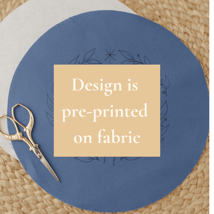 Pre-Cut, Pre-Printed Circle Fabric Bundles (2025 Advent Stitch-Along) Extra Fabric - Abide Embroidery Co.