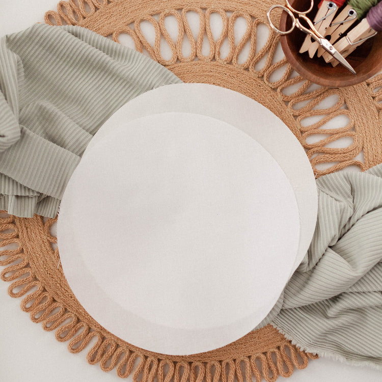 Pre-Cut Circle Fabric Bundles, Extra Fabric for Kit, 8.5” - Abide Embroidery Co.