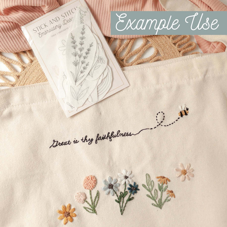 Great Is Thy Faithfulness Hymn Scripture Embroidery PDF – Mix & Match Christian Designs | Abide Embroidery Co.