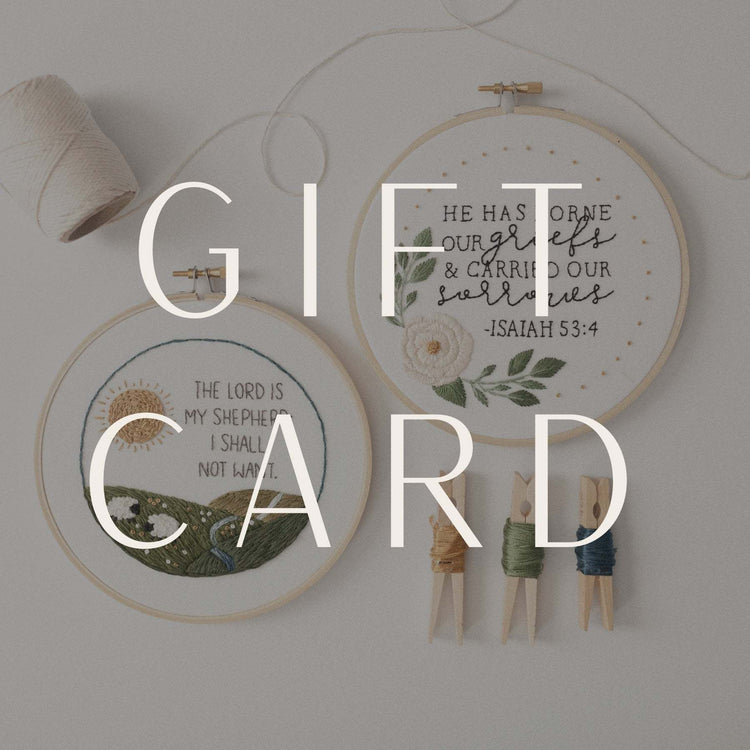 Abide Embroidery Co. Gift Card – Scripture Embroidery Gift for Christian Crafters | Abide Embroidery Co.