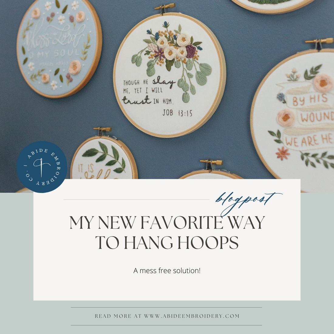 How to Hang Embroidery Hoops on a Wall