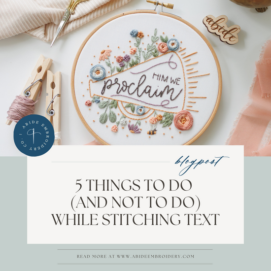 5 Things to Do (and Not to Do) While Stitching Text