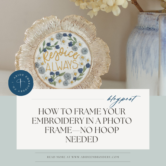 How to Frame Your Embroidery in a Photo Frame—No Hoop Needed