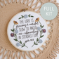 The Lord Is Gracious and Merciful Psalm 145:8 Beginner Embroidery Kit | Abide Embroidery Co.