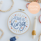 Jesus Is King Kids Christian Embroidery PDF Pattern – Beginner Friendly | Abide Kids