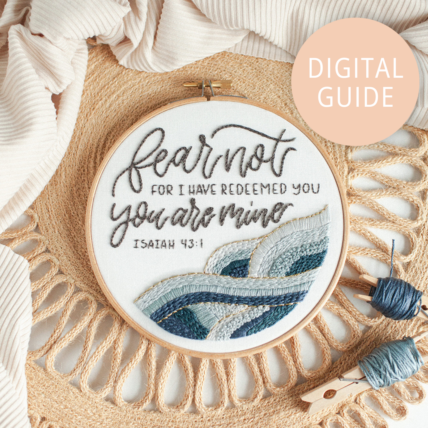 Fear Not embroidery digital guide