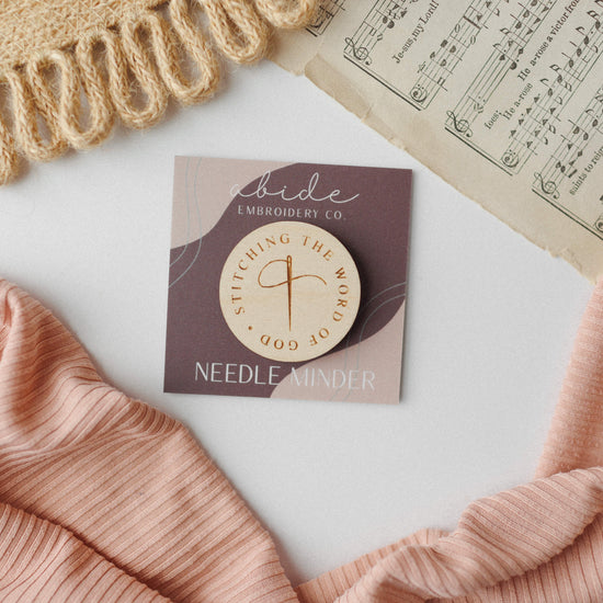 “Stitching the Word of God” Magnetic Needle Minder - Abide Embroidery Co.