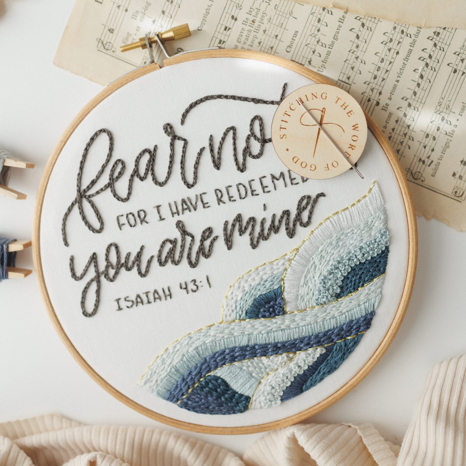 “Stitching the Word of God” Magnetic Needle Minder - Abide Embroidery Co.