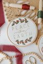 Glory and Peace on Earth Christmas Scripture Ornament Embroidery PDF | Abide Embroidery Co.