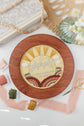 Take Heart John 16:33 Easter Scripture embroidery styled with floss and ribbon | Abide Embroidery Co.