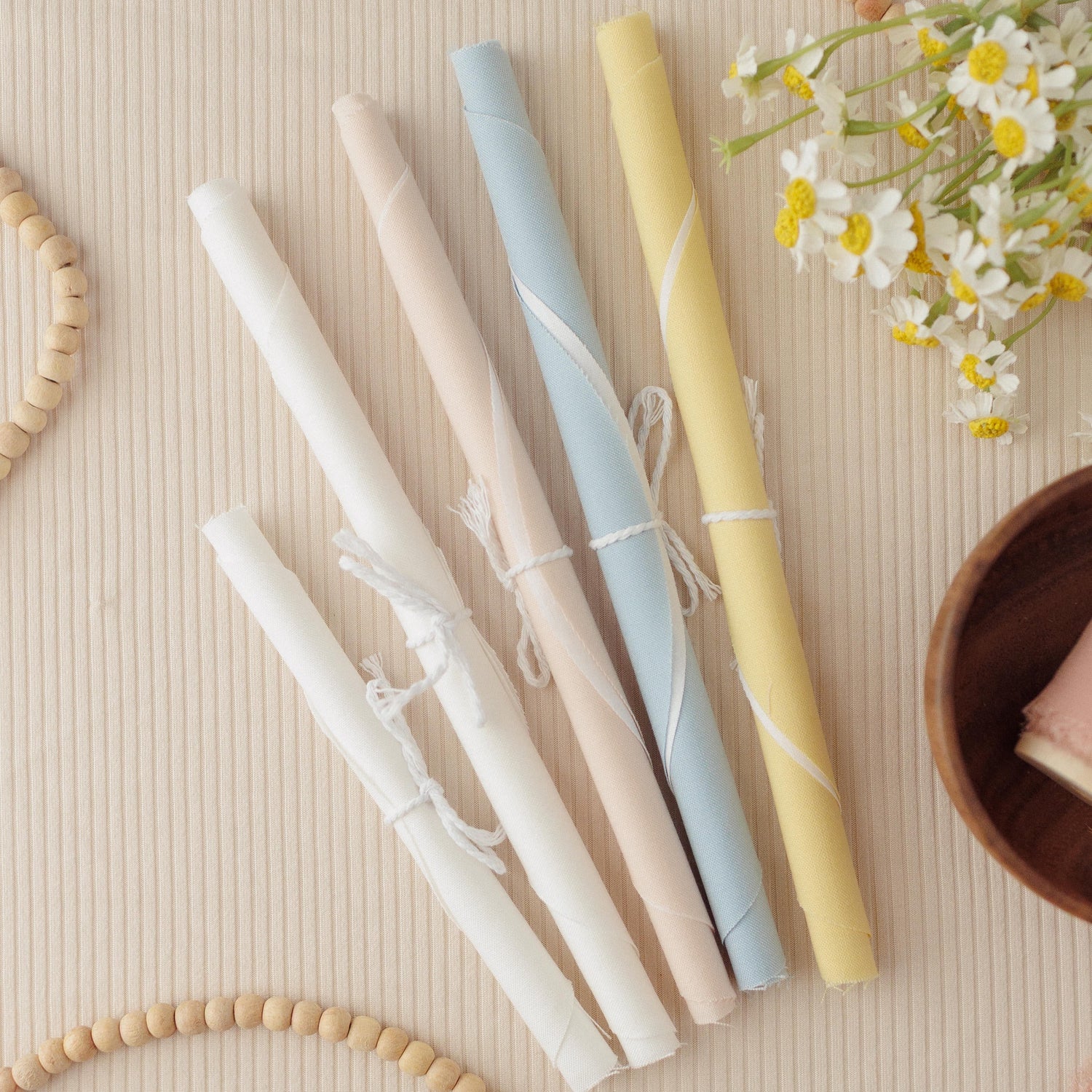 Pre-Cut Circle Fabric Bundles, Extra Fabric for Kit (4" and 6" Hoops) - Abide Embroidery Co.