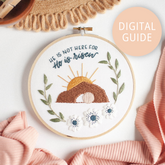 “He Is Risen” Embroidery Digital Download (2023 Easter Stitch-Along) - Abide Embroidery Co.