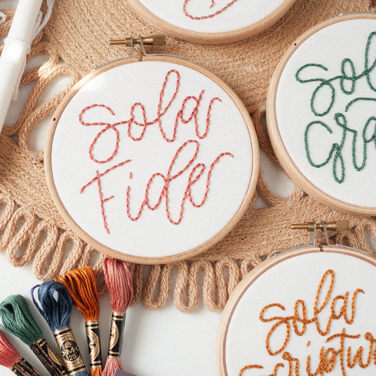 “5 Solas” Embroidery Kit - Abide Embroidery Co.