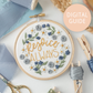 Rejoice Always Philippians 4:4 Scripture Embroidery PDF Pattern | Abide Embroidery Co.