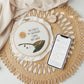 The Lord Is My Shepherd hoop beside a phone showing the video tutorial