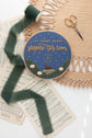 Let Every Heart Prepare Him Room Advent hoop with green ribbon