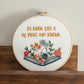 To Know God and Make Him Known hoop displayed on a wooden shelf as wall decor