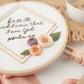 Be Still and Know Psalm 46:10 Bible Verse Embroidery PDF – Beginner Christian Pattern | Abide Embroidery Co.