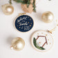 Behold the Lamb of God Christmas Ornament Scripture Embroidery PDF – Two Designs | Abide Embroidery Co.